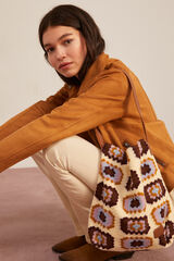 Springfield Bolso Flores Crochet café