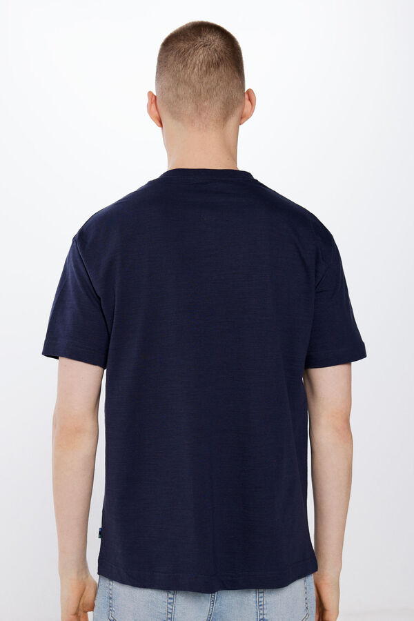 Springfield Playera cuello panadero azul