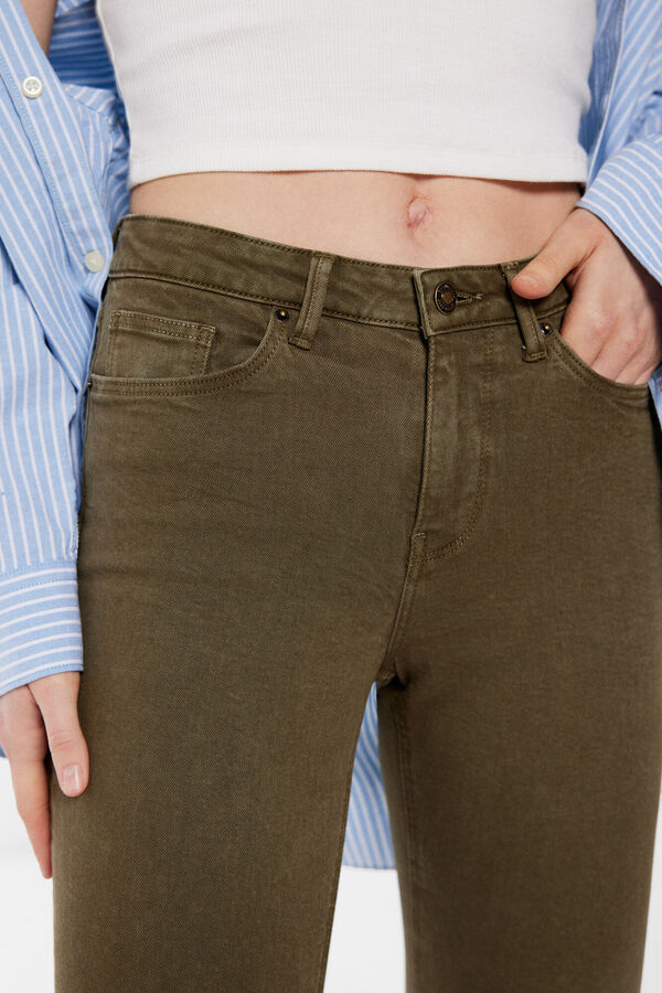 Springfield Jeans Color Slim Cropped kaki