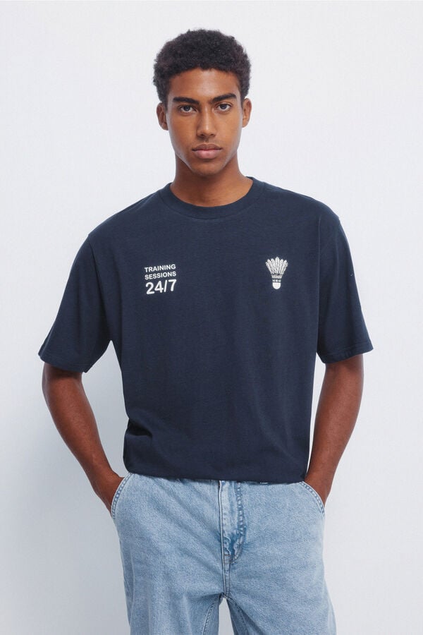 Springfield Playera de Batminton azul