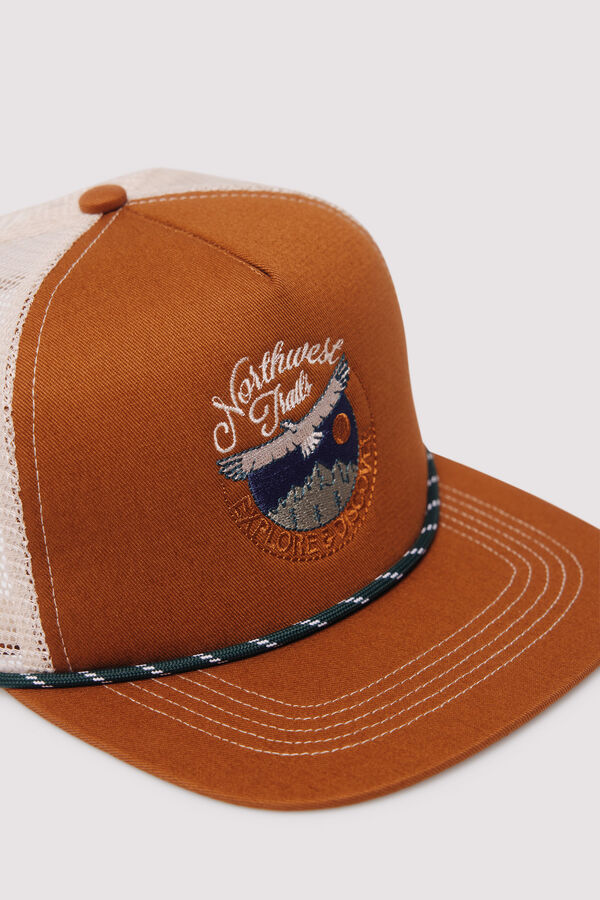 Springfield Gorra visera plana bordada naranja