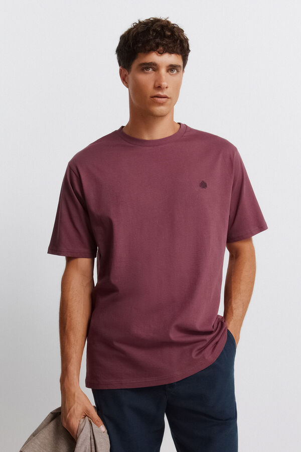 Springfield Playera b&aacute;sica logo Springfield p&uacute;rpura