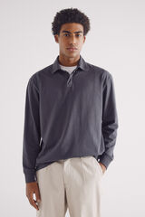 Springfield Polo manga larga lavado regular fit azul