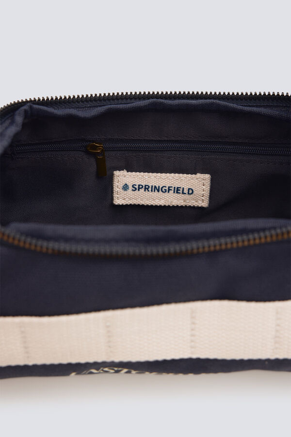 Springfield Neceser casual de lona blanco