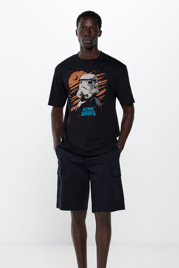 Springfield Polera Stars Wars Stormtrooper negro