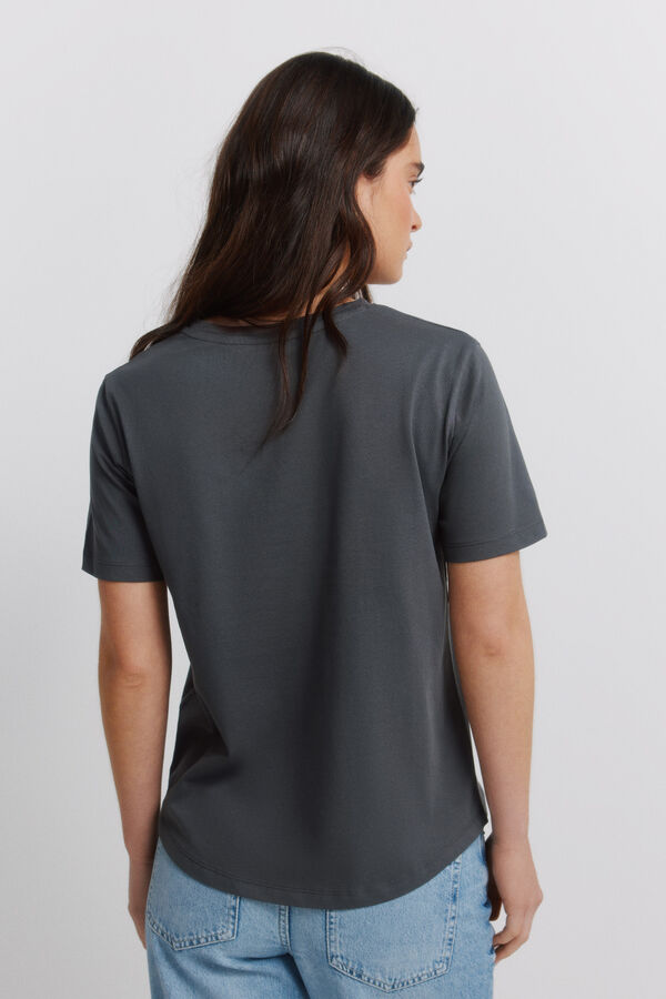 Springfield Playera de manga corta con estampado gris