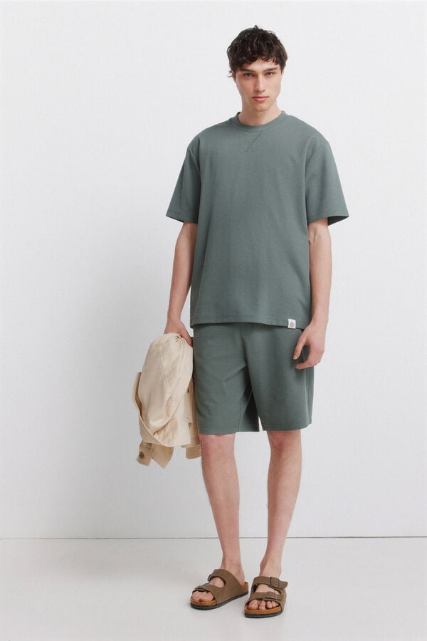 Springfield Playera de tela waffle caza oscuro