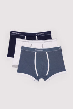 Springfield Pack 3 boxers contraste azul