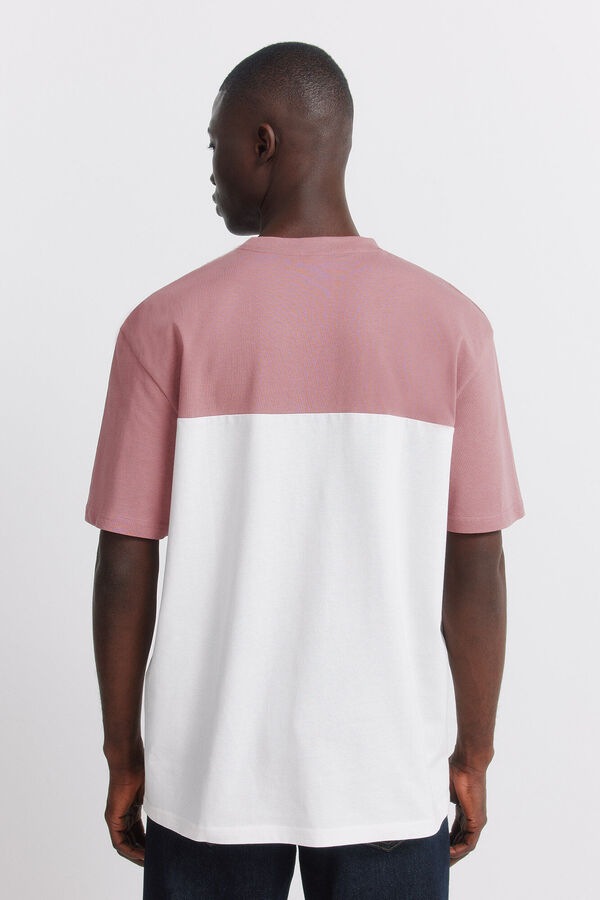 Springfield Playera bloque de color rosa