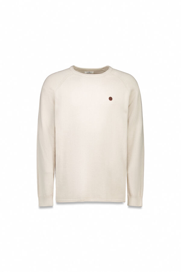 Springfield Jersey de cuello liso beige