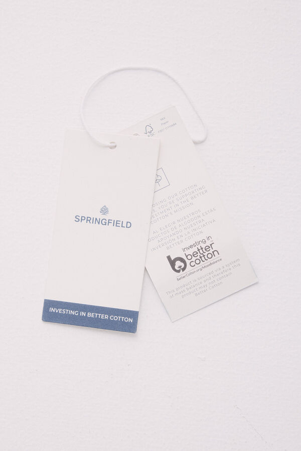 Springfield Camiseta básica cuello redondo morado/lila