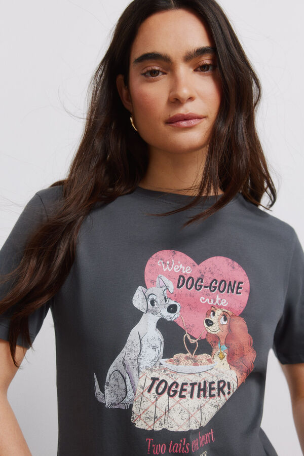 Springfield Playera de manga corta con estampado gris