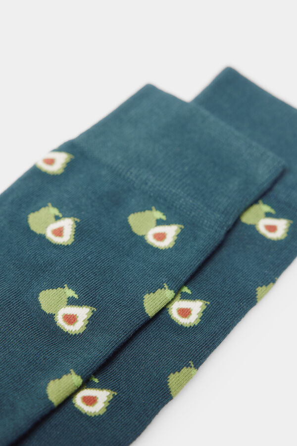 Springfield Calcetín jacquard aguacates verde