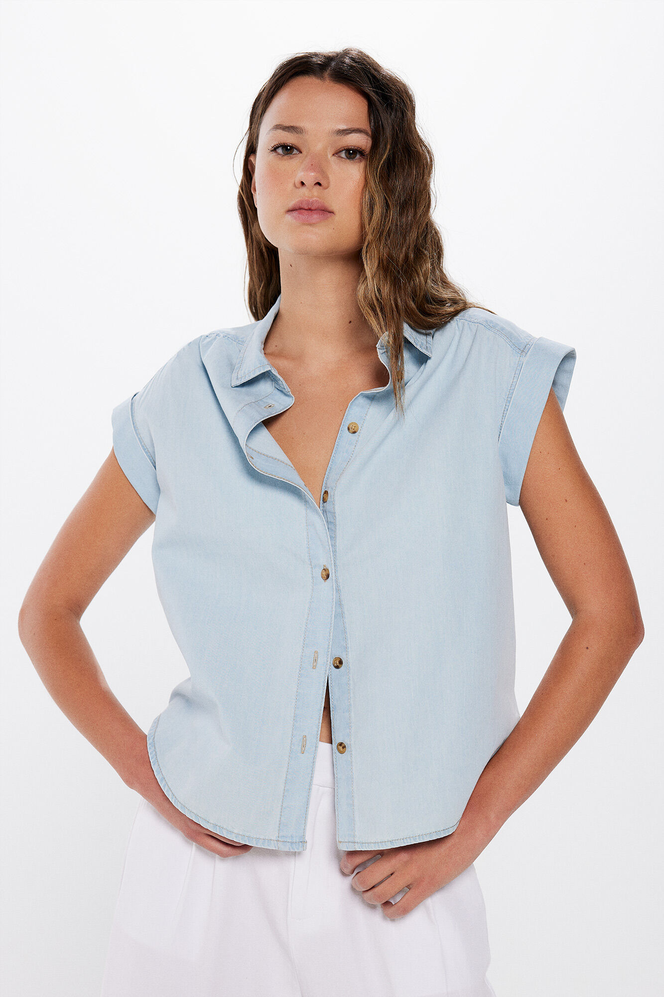 Blusa jean algodon Blusas de mujer WomenSecret MX