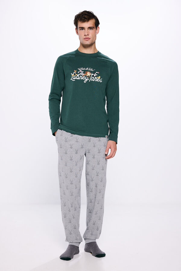 Springfield Pijama largo Looney Tunes verde