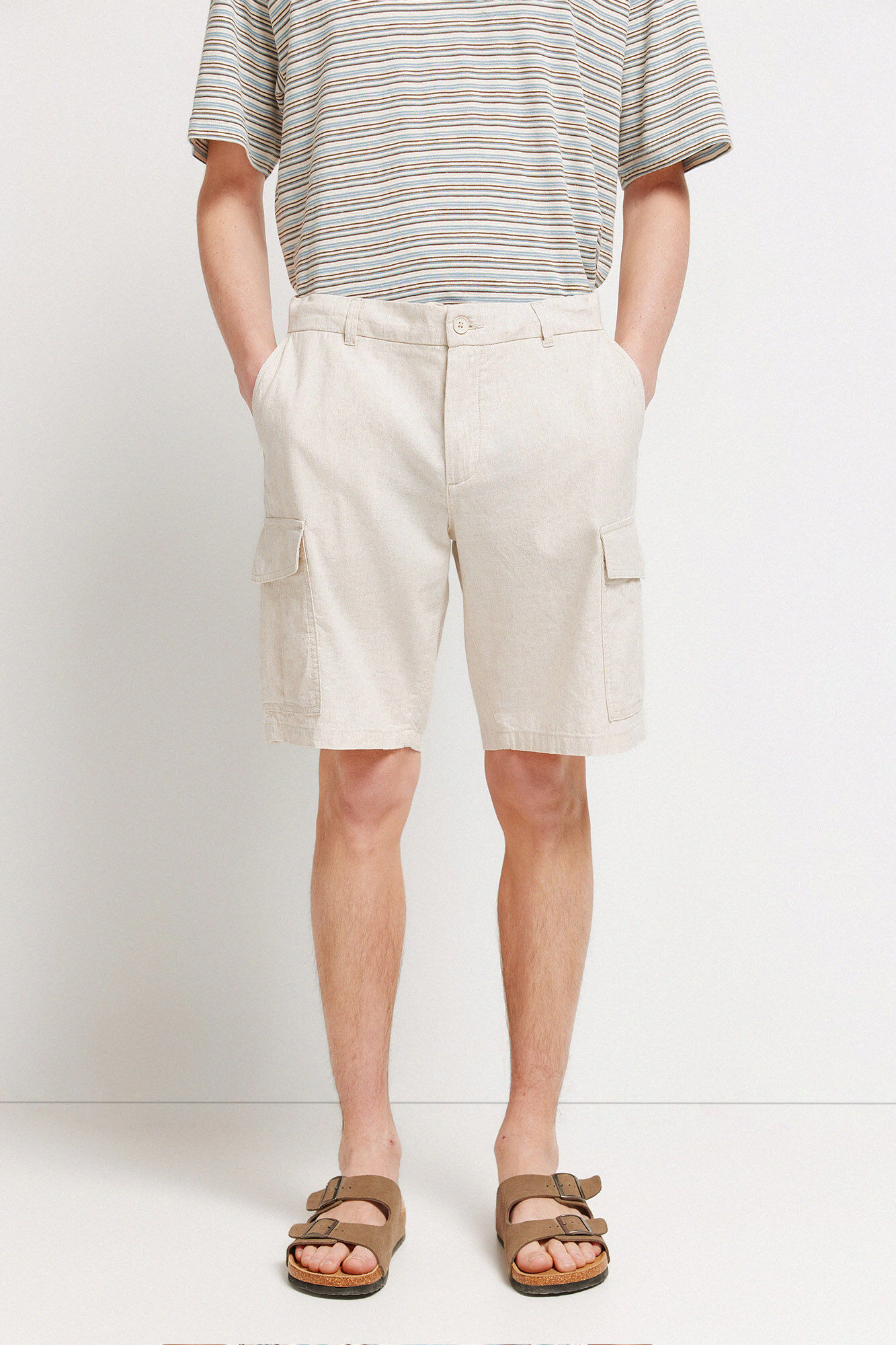 Springfield Bermudas comfort fit de lino