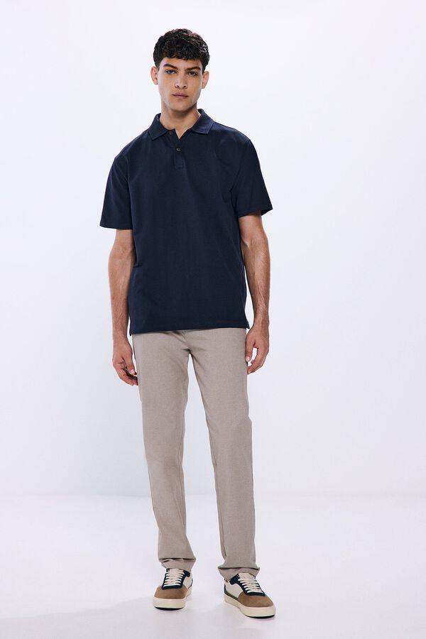 Springfield Polo piqué estructura regular fit azul