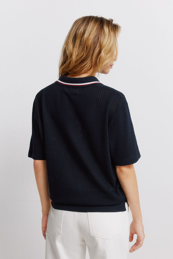 Springfield Polo sport de jacquard azul tinta