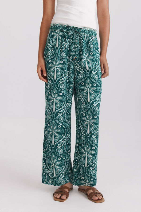 Springfield Pantal&oacute;n fluido estampado estampado