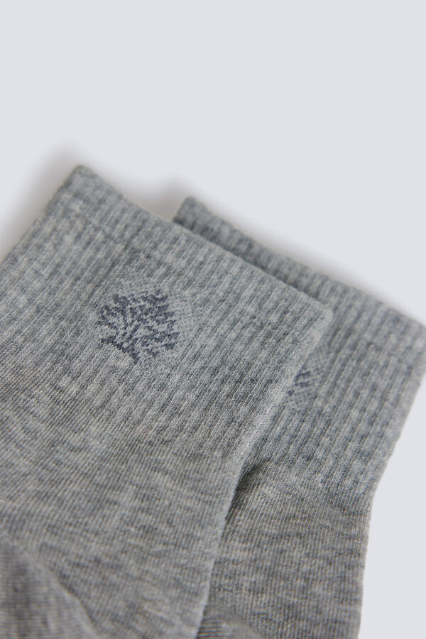 Springfield Calcet&iacute;n tobilllero rib gris