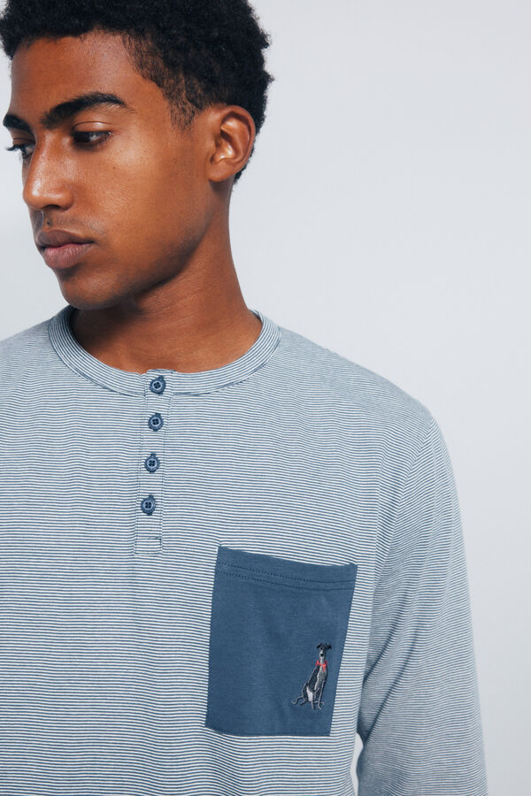 Springfield pijama larga azul indigo