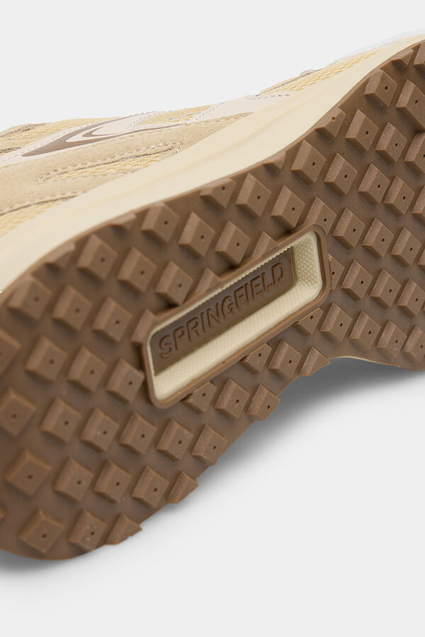 Springfield Zapatilla deporvia piel running  café
