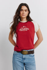 Springfield Playera de algod&oacute;n "rodeo" rojo