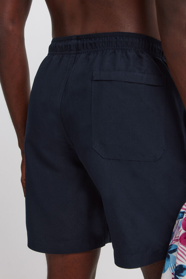Springfield Traje de ba&ntilde;o liso largo azul