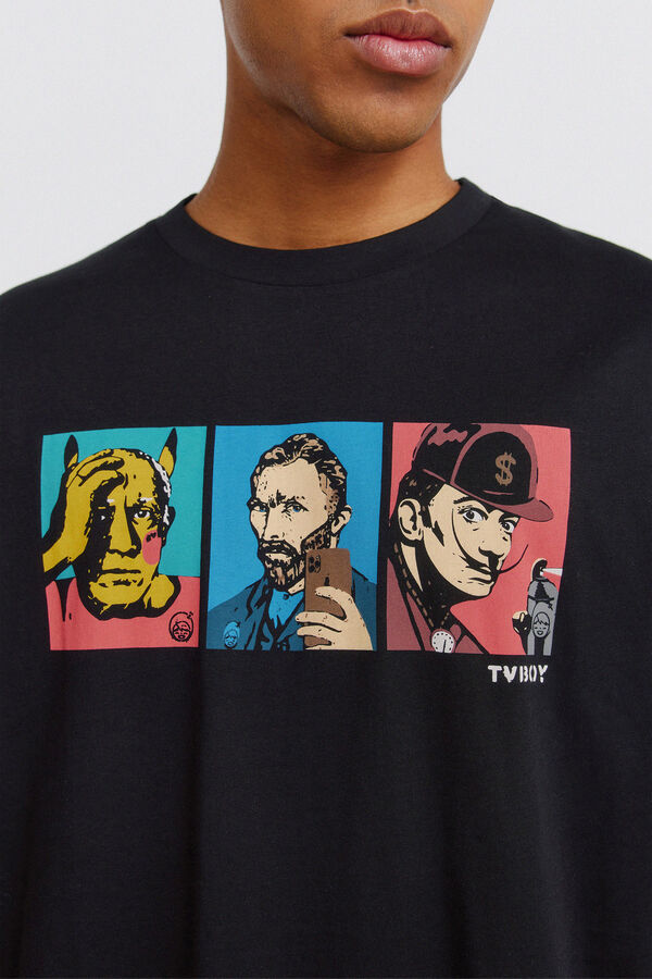 Springfield Playera TvBoy Genios del Arte negro