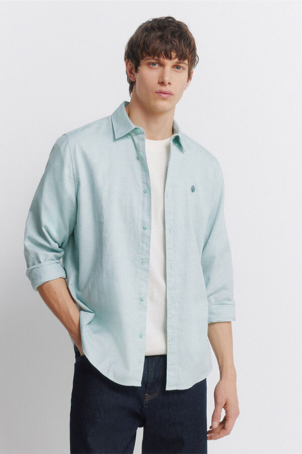 Springfield Camisa de estructura verde