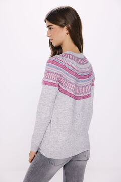 Springfield Suéter cenefas jacquard violeta gris