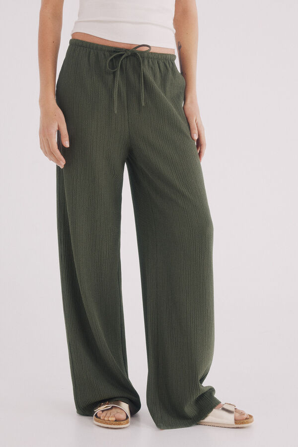 Springfield Pantalón jogger estructura kaki
