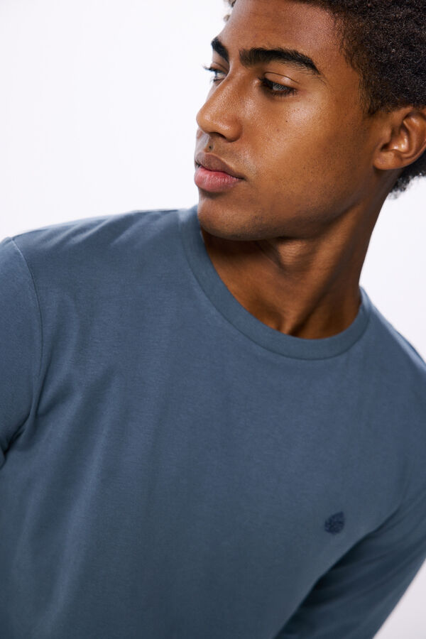 Springfield Playera manga larga peach azul