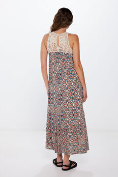Springfield Vestido midi halter crochet café