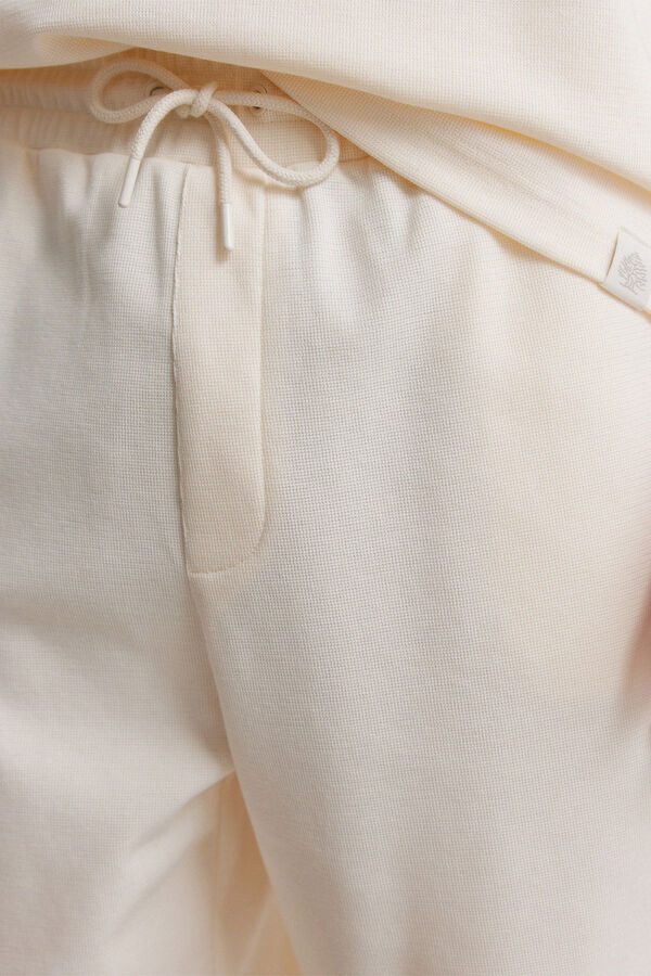 Springfield Bermudas de tela waffle blanco