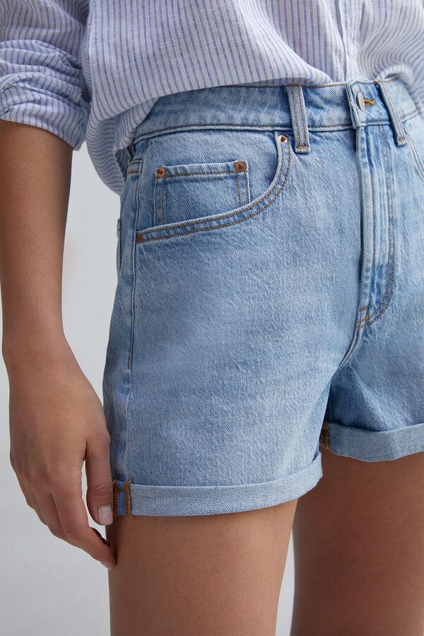 Springfield Short jean mom azul tinta