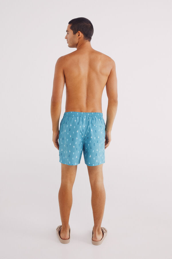 Springfield Bañador estampado medusas azul