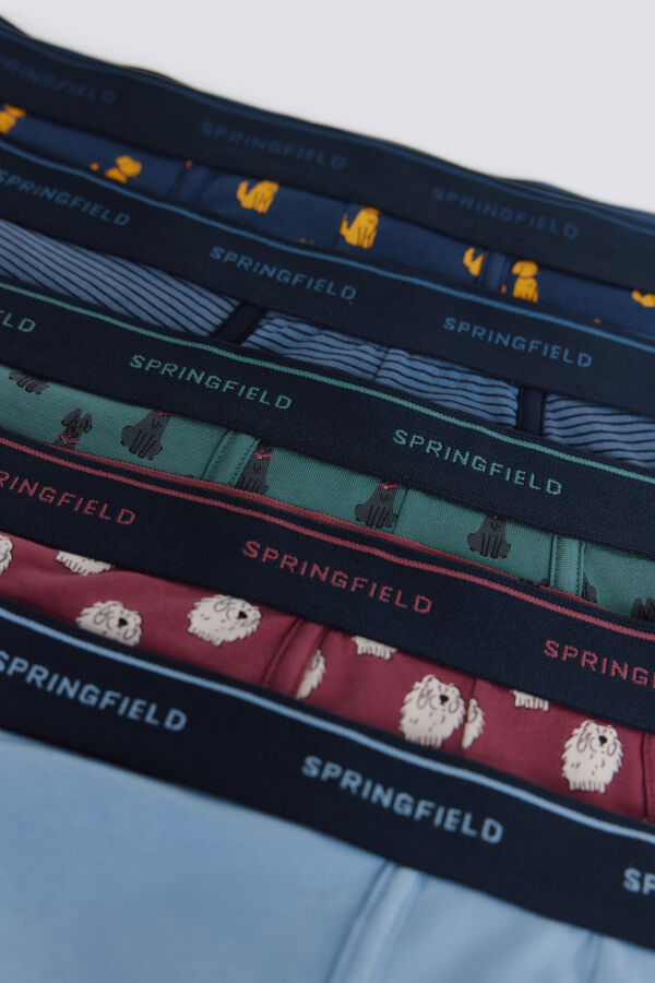 Springfield Pack de 3 boxers estampados de algod&oacute;n verde
