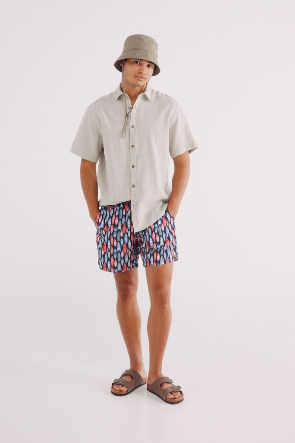 Springfield Bañador estampado tablas de surf azul