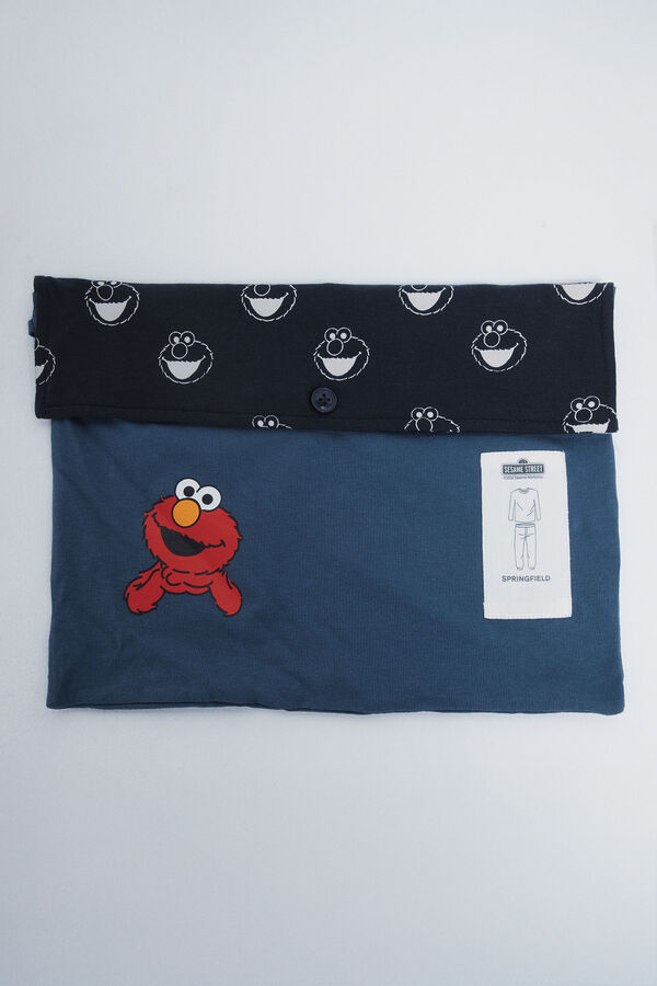 Springfield Pijama largo Plaza Sésamo azul