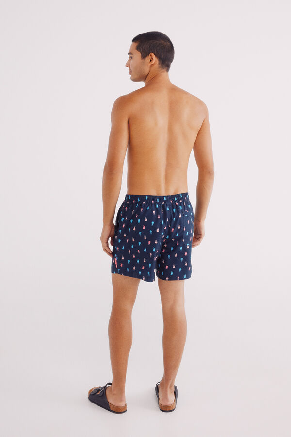 Springfield Bañador estampado medusas azul