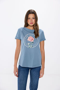 Springfield Playera gráfica algodón azul indigo