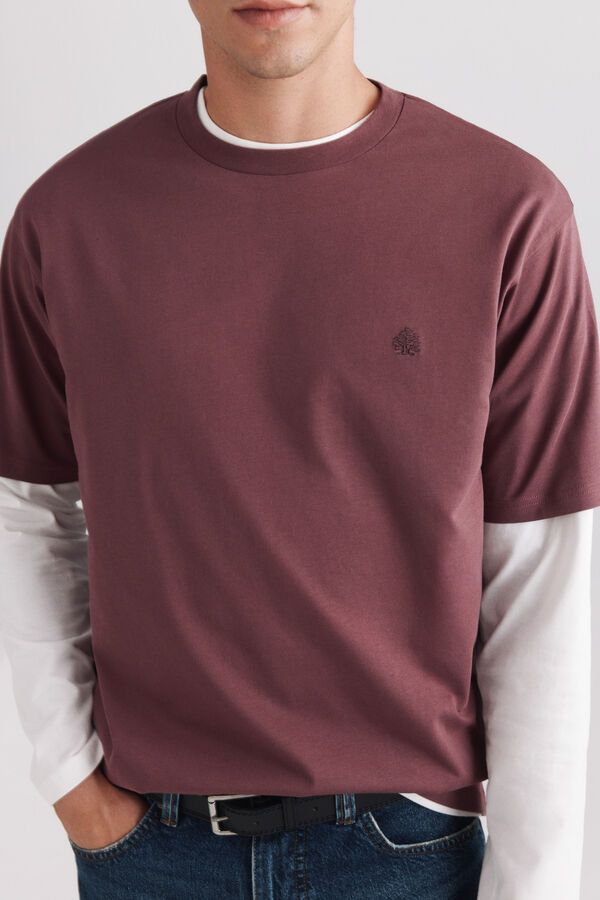 Springfield Playera b&aacute;sica logo Springfield p&uacute;rpura