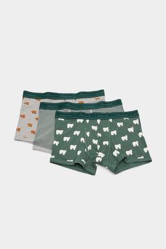 Springfield Pack de 3 boxers estampado osos verde