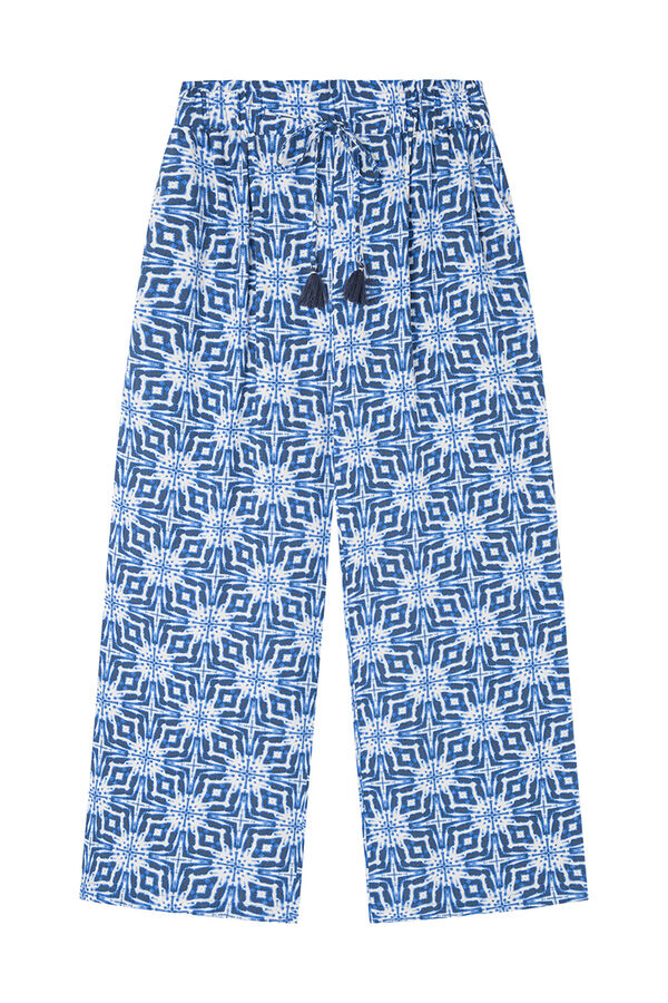 Springfield Pantalones palazzo viscosa rústica azul