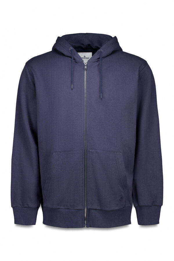 Springfield Capucha con cierre de sudadera azul