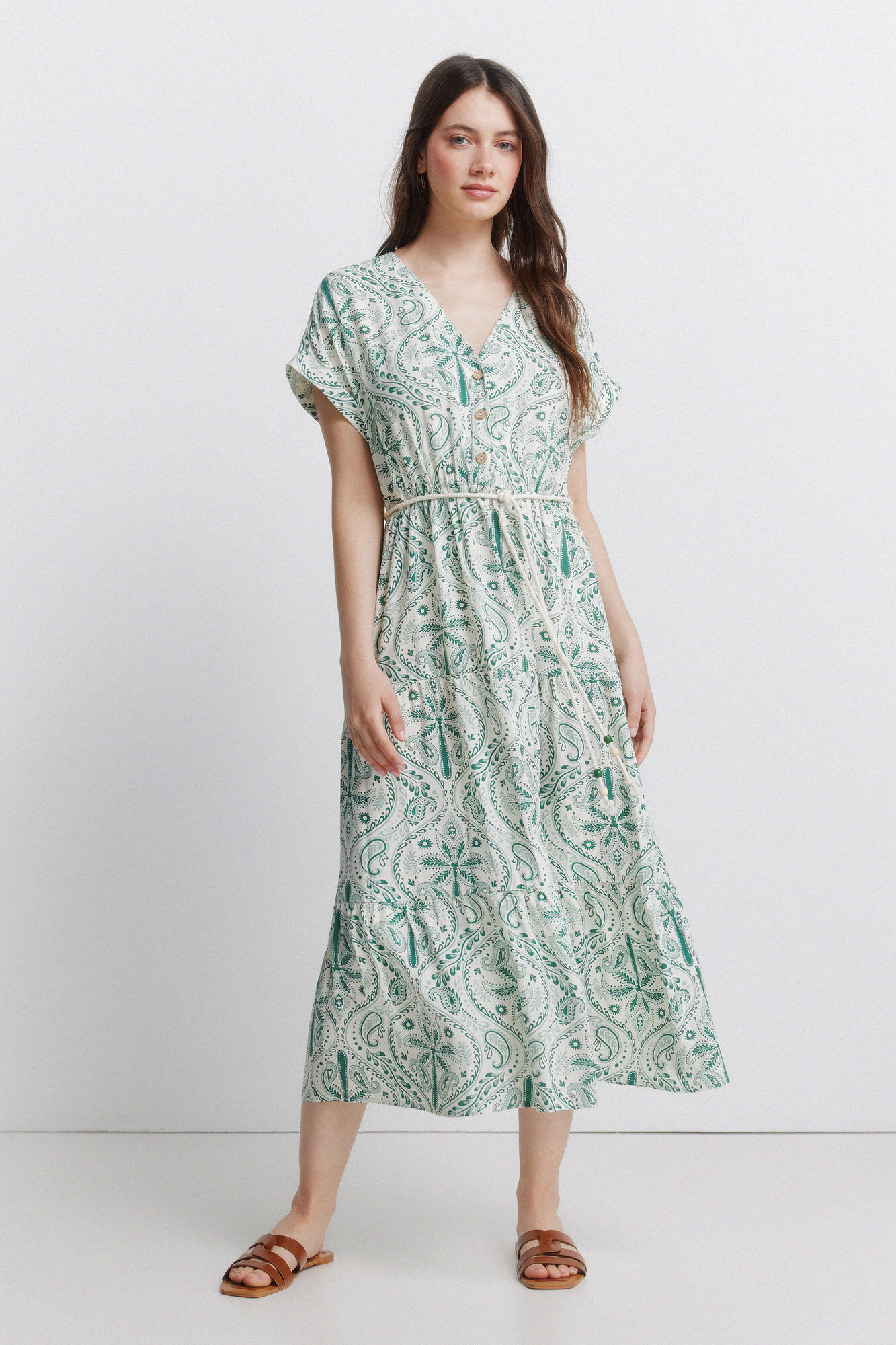 Springfield Vestido midi estampado paisley