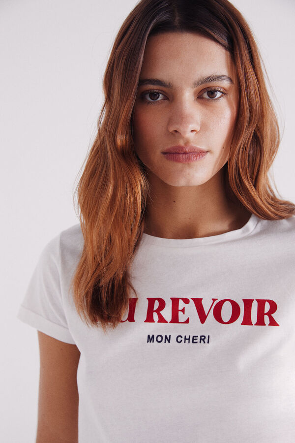 Springfield Playera "Bonjour" estampado