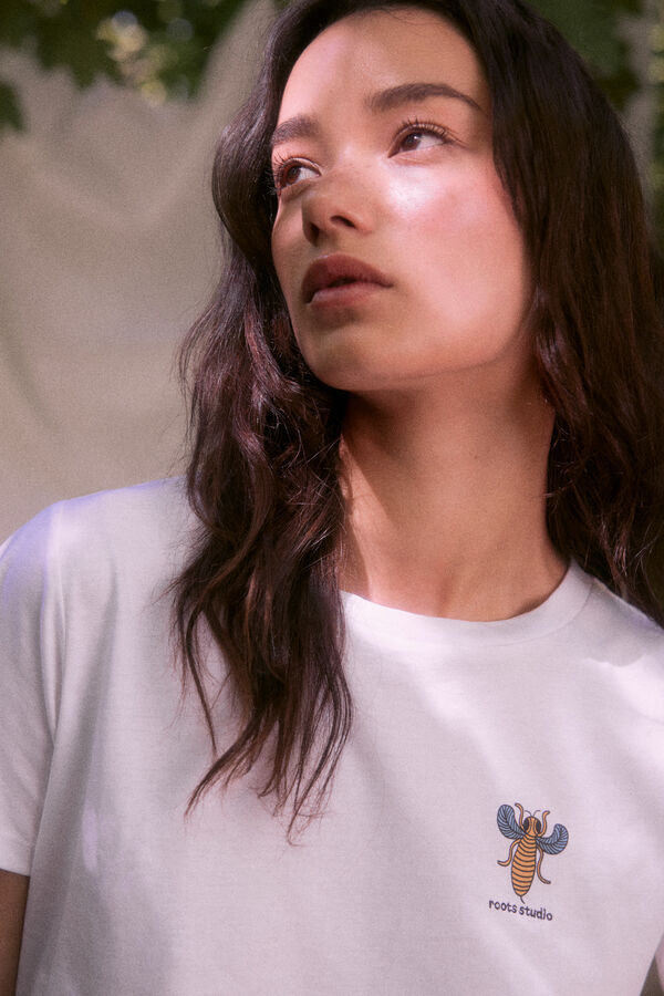 Springfield Playera Gráfica Espalda "Roots Studio" natural