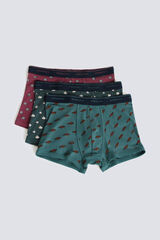 Springfield Pack 3 boxers animales p&uacute;rpura